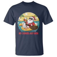 Funny Christmas In July T Shirt No Cookies Just Beer Santa Summer Season Eagle Float - Wonder Print Shop