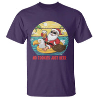Funny Christmas In July T Shirt No Cookies Just Beer Santa Summer Season Eagle Float - Wonder Print Shop