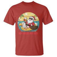 Funny Christmas In July T Shirt No Cookies Just Beer Santa Summer Season Eagle Float - Wonder Print Shop