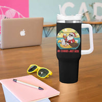 Funny Christmas In July Tumbler With Handle No Cookies Just Beer Santa Summer Season Eagle Float - Wonder Print Shop