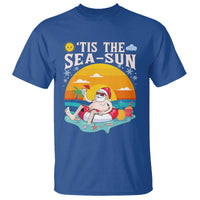 Funny Christmas In July T Shirt Tis The Sea Sun Santa Beach Summer Season Xmas - Wonder Print Shop