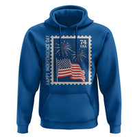 4th Of July Hoodie Happy Independence Day Stamp USA Flag - Wonder Print Shop