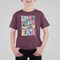 Disability Pride Month T Shirt For Kid In My Pride Month Era Retro Groovy Flower - Wonder Print Shop
