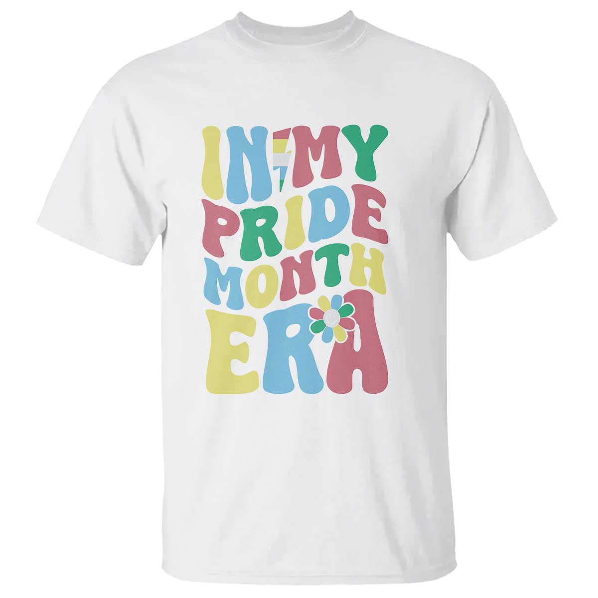 Disability Pride Month T Shirt In My Pride Month Era Retro Groovy Flower - Wonder Print Shop