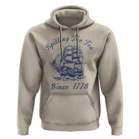 Funny 4th Of July Hoodie Spilling The Tea Since 1773 History Ship - Wonder Print Shop
