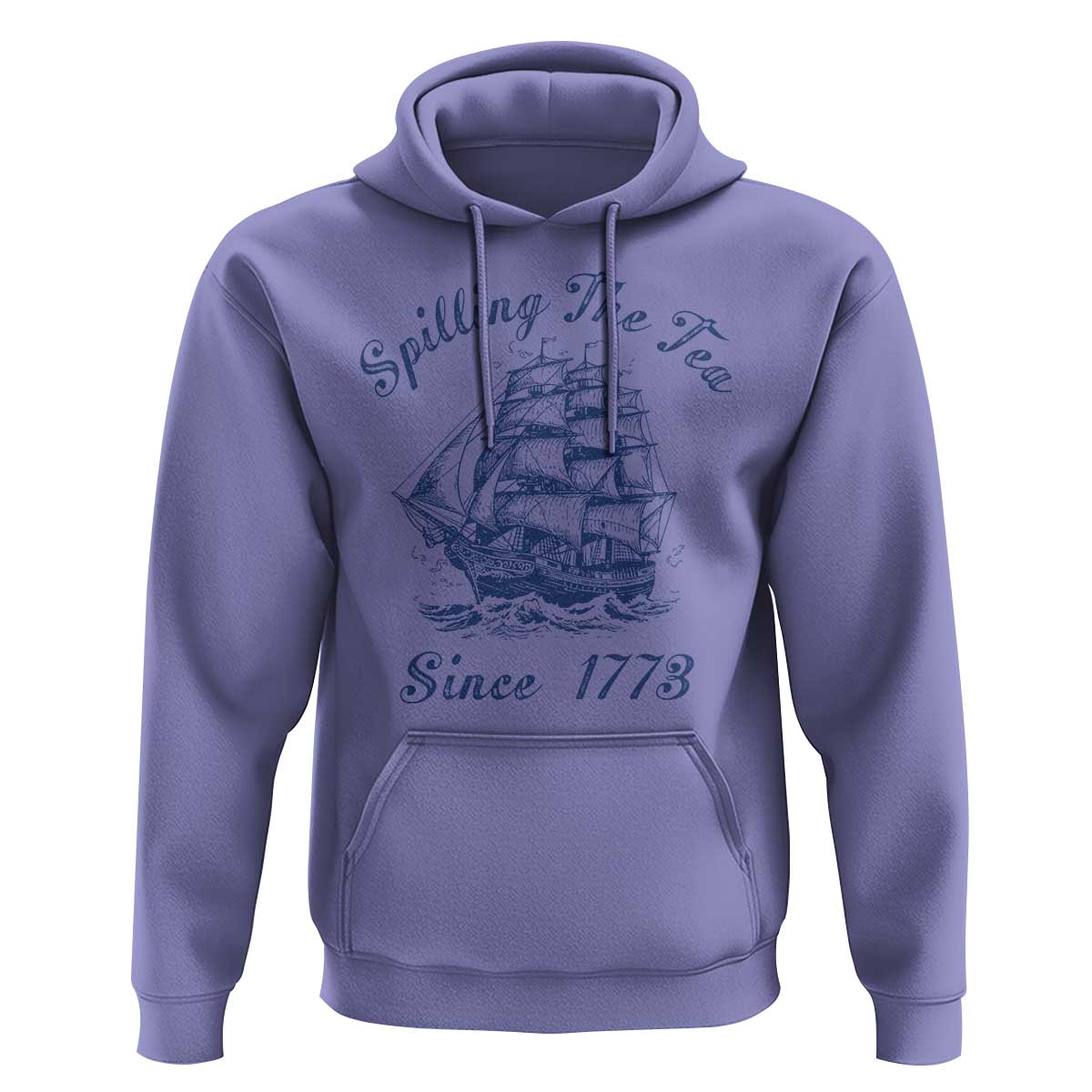 Funny 4th Of July Hoodie Spilling The Tea Since 1773 History Ship - Wonder Print Shop