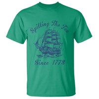 Funny 4th Of July T Shirt Spilling The Tea Since 1773 History Ship - Wonder Print Shop