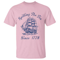 Funny 4th Of July T Shirt Spilling The Tea Since 1773 History Ship - Wonder Print Shop