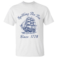 Funny 4th Of July T Shirt Spilling The Tea Since 1773 History Ship - Wonder Print Shop