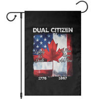 Funny Canadian American Garden Flag Dual Citizen Liberty Or Death A Mari Usque Ad Mare - Wonder Print Shop
