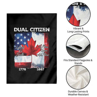 Funny Canadian American Garden Flag Dual Citizen Liberty Or Death A Mari Usque Ad Mare - Wonder Print Shop