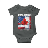 Funny Canadian American Baby Onesie Dual Citizen Liberty Or Death A Mari Usque Ad Mare - Wonder Print Shop
