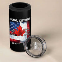 Funny Canadian American 4 in 1 Can Cooler Tumbler Dual Citizen Liberty Or Death A Mari Usque Ad Mare - Wonder Print Shop