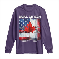 Funny Canadian American Long Sleeve Shirt Dual Citizen Liberty Or Death A Mari Usque Ad Mare - Wonder Print Shop