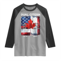 Funny Canadian American Raglan Shirt Dual Citizen Liberty Or Death A Mari Usque Ad Mare - Wonder Print Shop
