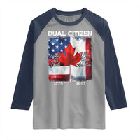 Funny Canadian American Raglan Shirt Dual Citizen Liberty Or Death A Mari Usque Ad Mare - Wonder Print Shop