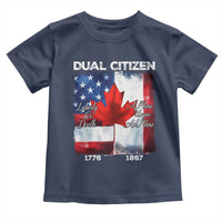 Funny Canadian American Toddler T Shirt Dual Citizen Liberty Or Death A Mari Usque Ad Mare - Wonder Print Shop