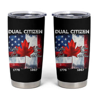 Funny Canadian American Tumbler Cup Dual Citizen Liberty Or Death A Mari Usque Ad Mare - Wonder Print Shop