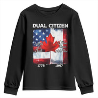 Funny Canadian American Youth Sweatshirt Dual Citizen Liberty Or Death A Mari Usque Ad Mare - Wonder Print Shop