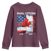 Funny Canadian American Youth Sweatshirt Dual Citizen Liberty Or Death A Mari Usque Ad Mare - Wonder Print Shop