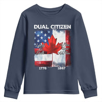 Funny Canadian American Youth Sweatshirt Dual Citizen Liberty Or Death A Mari Usque Ad Mare - Wonder Print Shop