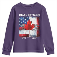 Funny Canadian American Youth Sweatshirt Dual Citizen Liberty Or Death A Mari Usque Ad Mare - Wonder Print Shop