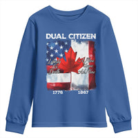 Funny Canadian American Youth Sweatshirt Dual Citizen Liberty Or Death A Mari Usque Ad Mare - Wonder Print Shop