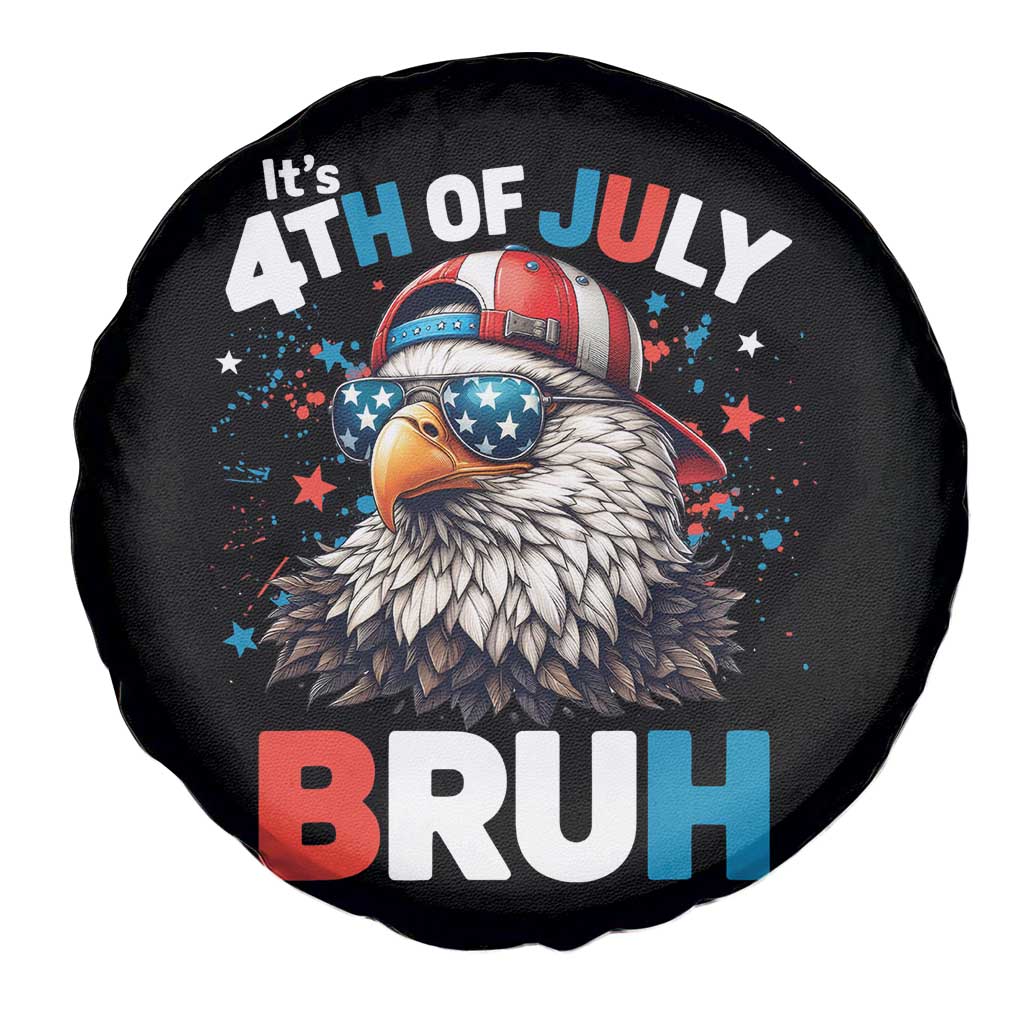 Funny Eagle It's 4th Of July Bruh Spare Tire Cover Patriotic Bald Eagle American Flag - Wonder Print Shop
