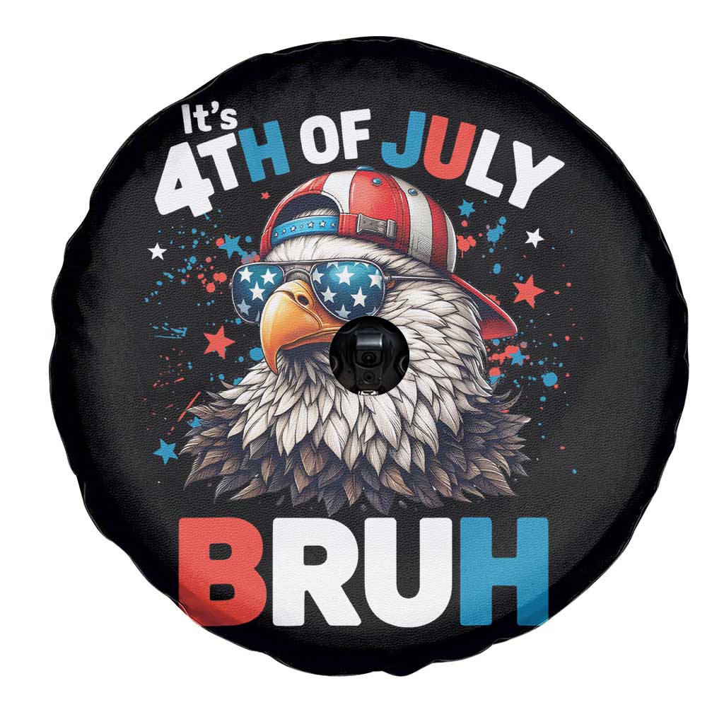 Funny Eagle It's 4th Of July Bruh Spare Tire Cover Patriotic Bald Eagle American Flag - Wonder Print Shop