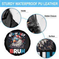 Funny Eagle It's 4th Of July Bruh Spare Tire Cover Patriotic Bald Eagle American Flag - Wonder Print Shop