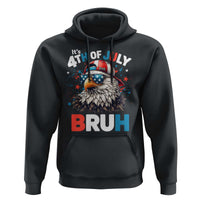 Funny Eagle It's 4th Of July Bruh Hoodie Patriotic Bald Eagle American Flag - Wonder Print Shop