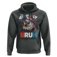 Funny Eagle It's 4th Of July Bruh Hoodie Patriotic Bald Eagle American Flag - Wonder Print Shop