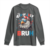 Funny Eagle It's 4th Of July Bruh Long Sleeve Shirt Patriotic Bald Eagle American Flag - Wonder Print Shop