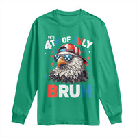 Funny Eagle It's 4th Of July Bruh Long Sleeve Shirt Patriotic Bald Eagle American Flag - Wonder Print Shop