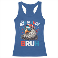 Funny Eagle It's 4th Of July Bruh Racerback Tank Top Patriotic Bald Eagle American Flag - Wonder Print Shop