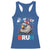Funny Eagle It's 4th Of July Bruh Racerback Tank Top Patriotic Bald Eagle American Flag - Wonder Print Shop