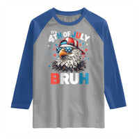 Funny Eagle It's 4th Of July Bruh Raglan Shirt Patriotic Bald Eagle American Flag - Wonder Print Shop