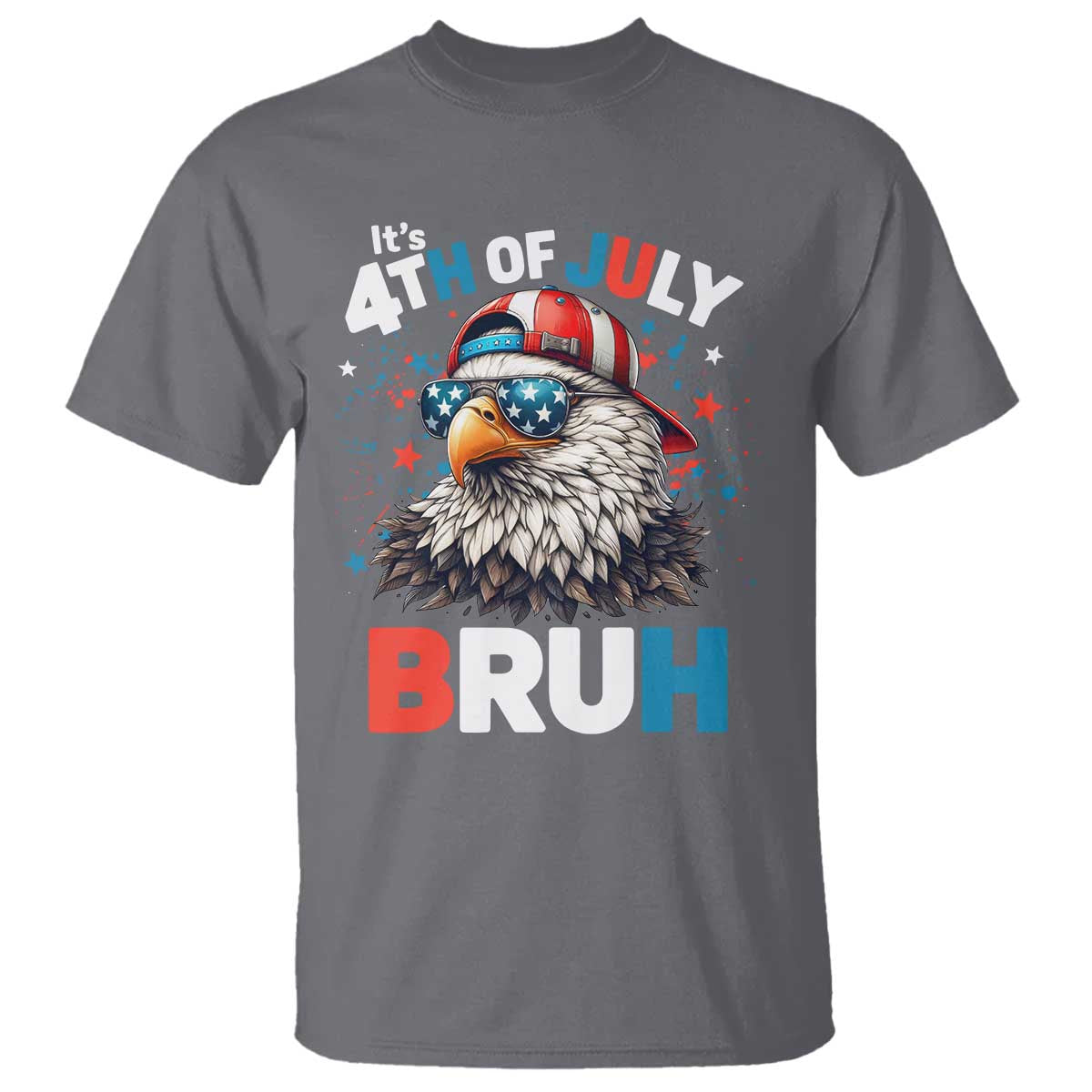 Funny Eagle It's 4th Of July Bruh T Shirt Patriotic Bald Eagle American Flag - Wonder Print Shop