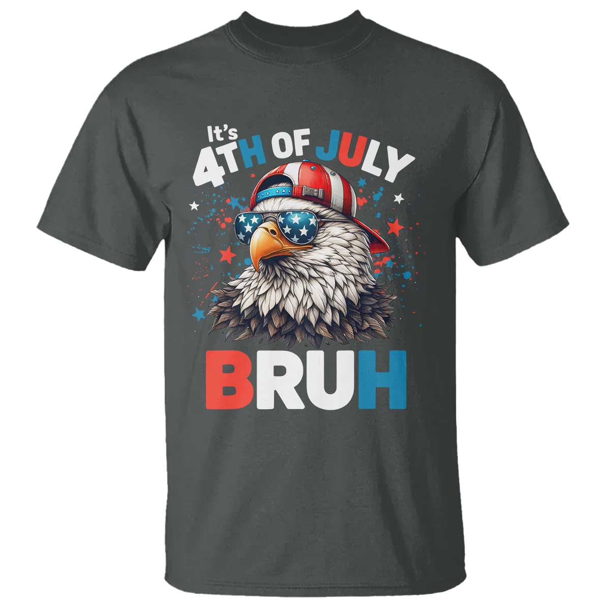 Funny Eagle It's 4th Of July Bruh T Shirt Patriotic Bald Eagle American Flag - Wonder Print Shop
