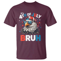 Funny Eagle It's 4th Of July Bruh T Shirt Patriotic Bald Eagle American Flag - Wonder Print Shop