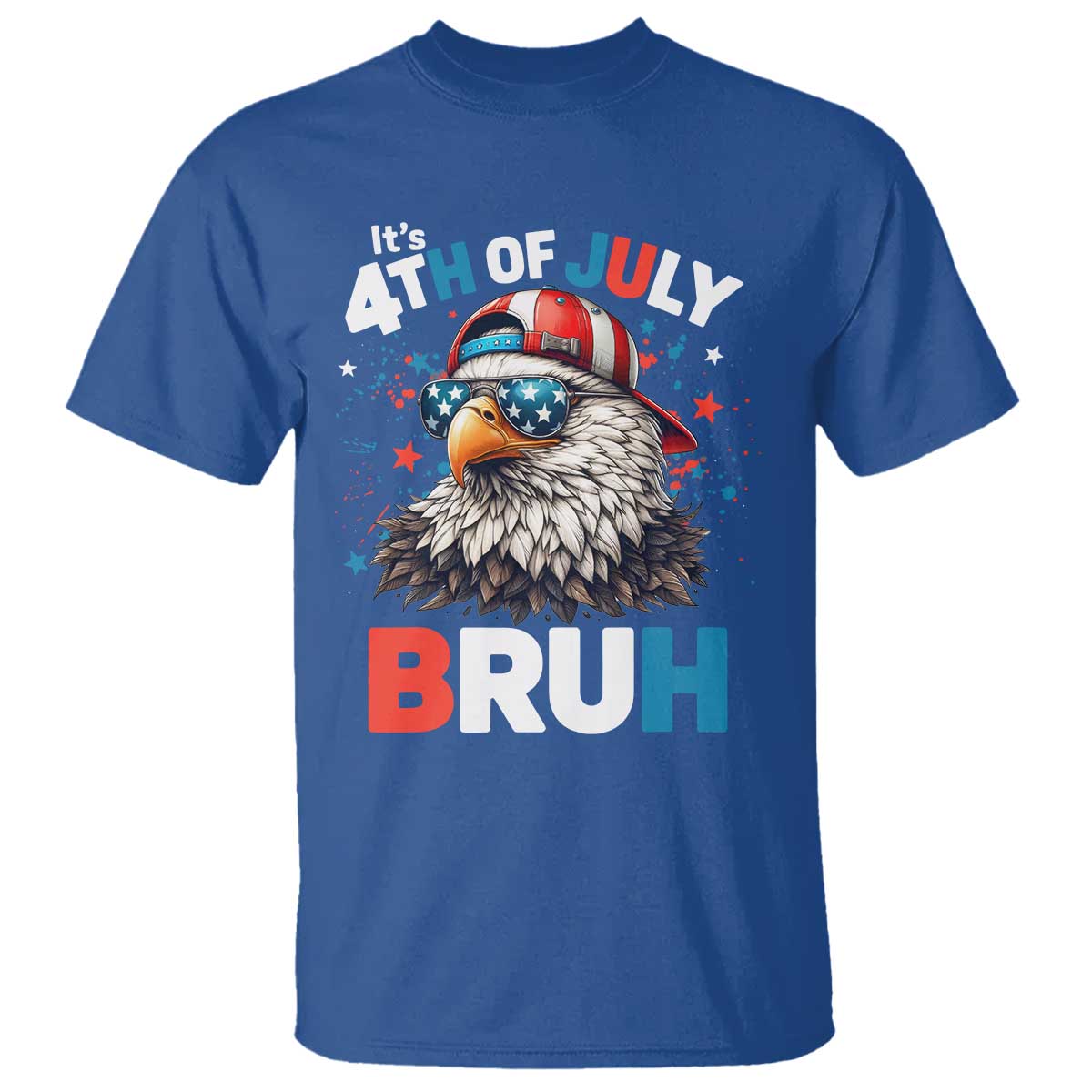 Funny Eagle It's 4th Of July Bruh T Shirt Patriotic Bald Eagle American Flag - Wonder Print Shop