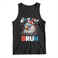 Funny Eagle It's 4th Of July Bruh Tank Top Patriotic Bald Eagle American Flag - Wonder Print Shop