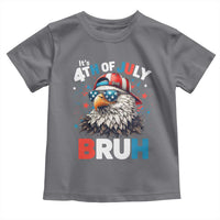 Funny Eagle It's 4th Of July Bruh Toddler T Shirt Patriotic Bald Eagle American Flag - Wonder Print Shop