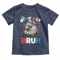 Funny Eagle It's 4th Of July Bruh Toddler T Shirt Patriotic Bald Eagle American Flag - Wonder Print Shop