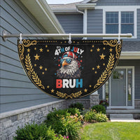 Funny Eagle It's 4th Of July Bruh Patriotic Fan Flag Bald Eagle American Flag