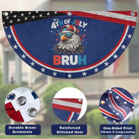 Funny Eagle It's 4th Of July Bruh Patriotic Fan Flag Bald Eagle American Flag