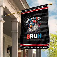 Funny Eagle It's 4th Of July Bruh Garden Flag Patriotic Bald Eagle American Flag