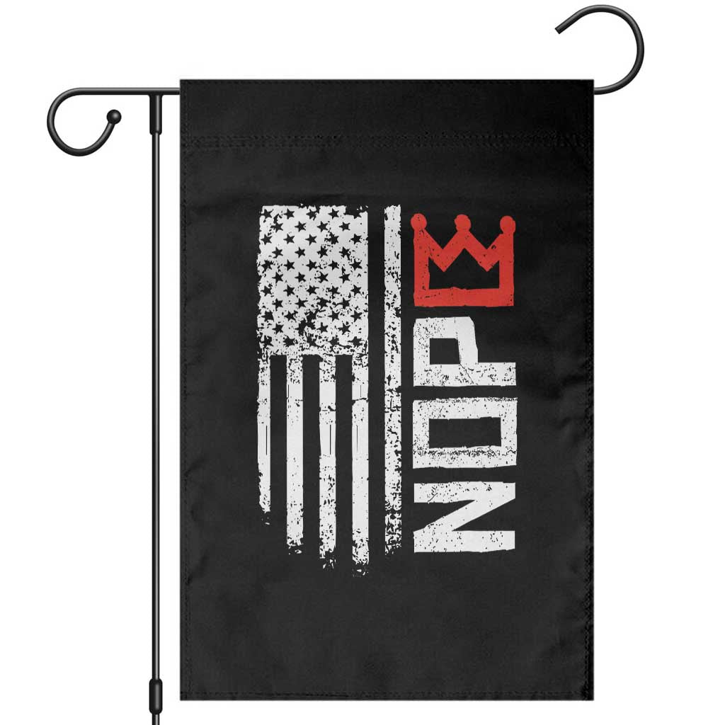 Funny Nope No Kings Vintage American Flag Garden Flag - Wonder Print Shop