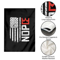 Funny Nope No Kings Vintage American Flag Garden Flag - Wonder Print Shop