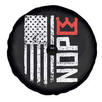 Funny Nope No Kings Vintage American Flag Spare Tire Cover - Wonder Print Shop